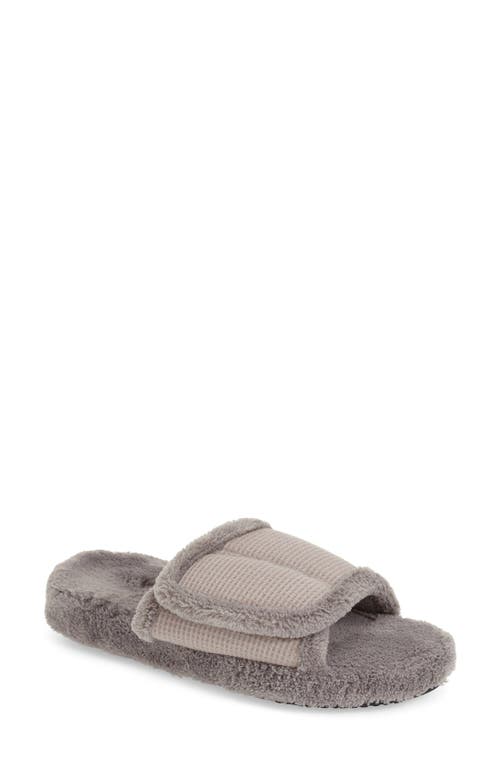 Acorn Waffle Spa Slide Slipper in Grey 