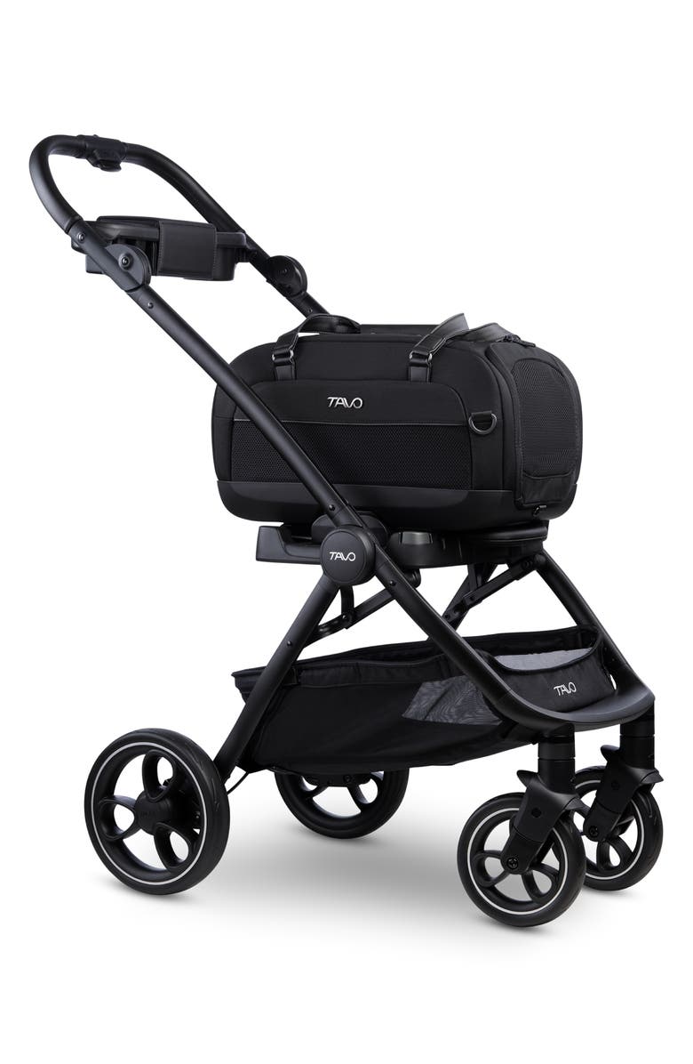 TAVO PETS Dupree II Carry-On Pet Car Seat & Roscoe Pet Stroller, Alternate, color, Onyx