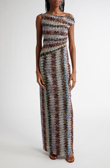 Missoni Metallic Zigzag One-Shoulder Dress | Nordstrom Missoni Metallic Zigzag One-Shoulder Dress | Nordstrom