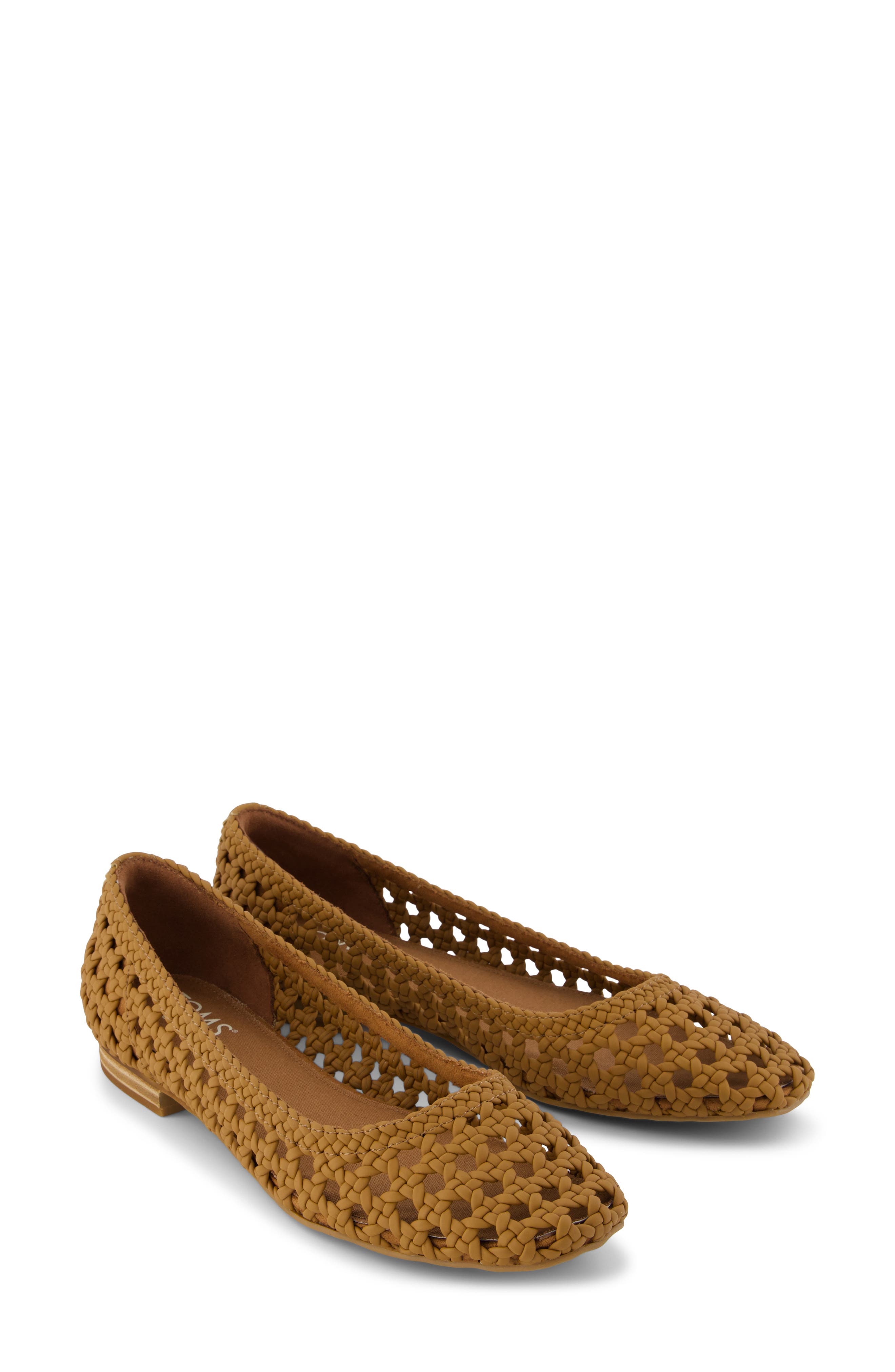 TOMS Briella Flat, Alternate, color, Brown