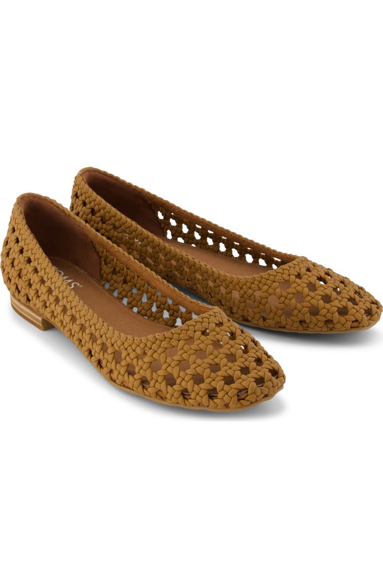 TOMS Briella Flat, Alternate, color, Brown