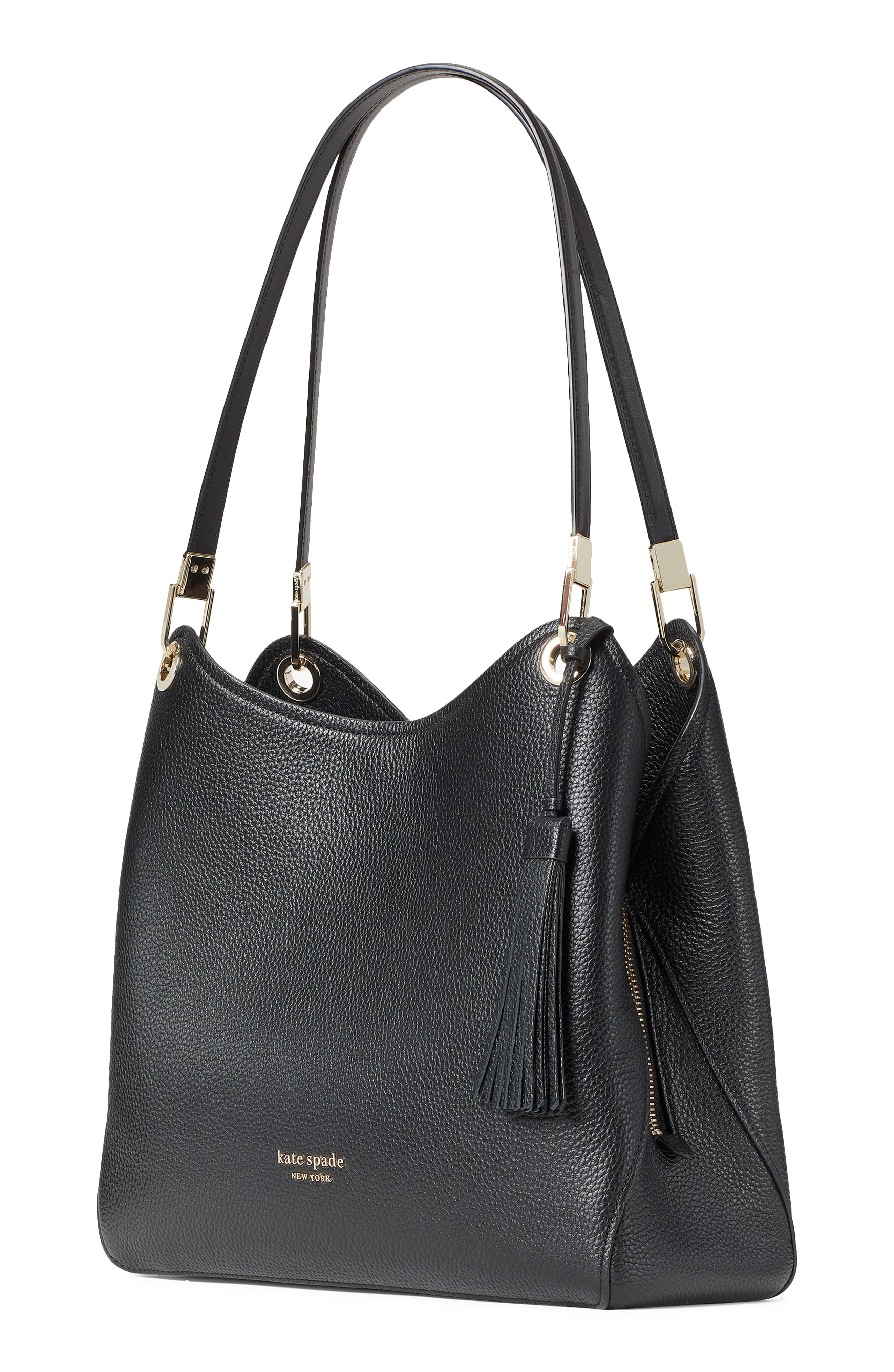 Kate Spade New York large loop leather shoulder bag, Alternate, color, 