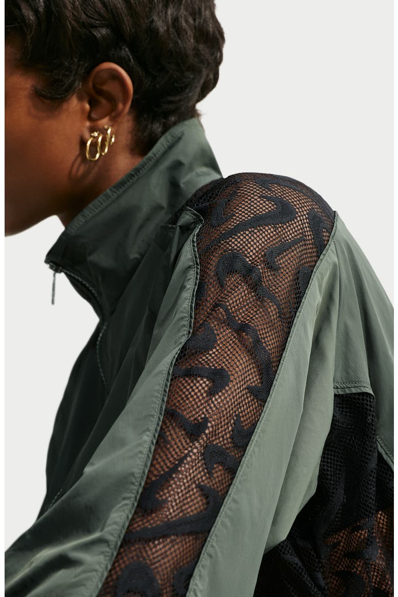Sportswear Cropped Track Jacket, Alternate, color, CAMO GREEN/ BLACK/ WHITE