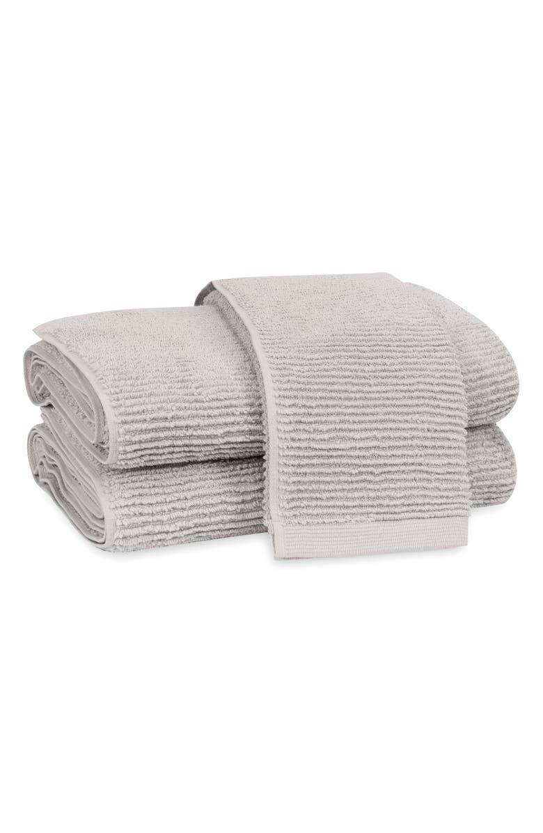 Matouk Aman Rib Cotton Washcloth, Main, color, Cloud