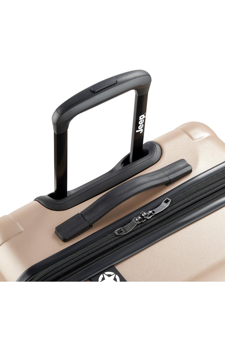 JH004C Checked-Medium 24 Inch Hardside Expandable Luggage with Spinner Wheels, Alternate, color, Beige