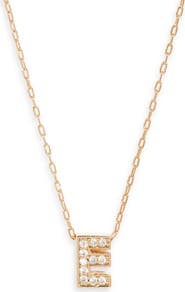 Nordstrom Pavé Cubic Zirconia Initial Necklace