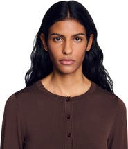 SANDRO Sheer knit cardigan