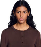 SANDRO Sheer knit cardigan