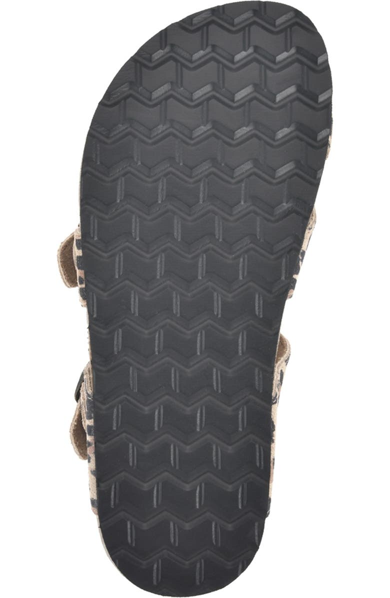 White Mountain Footwear Gracie Double Buckle Sandal, Alternate, color, Natural/E-Print/Leather