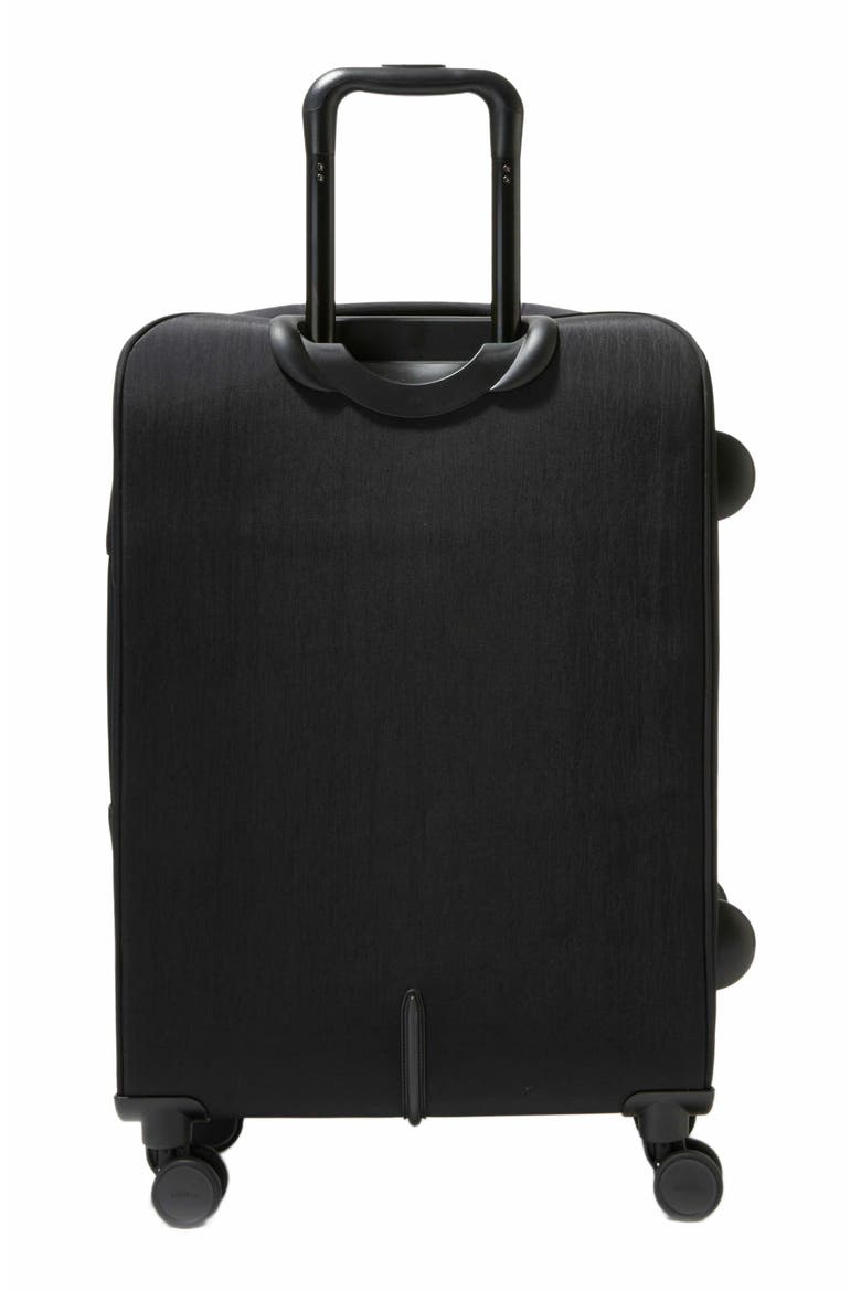 26 in. Large Checked Luggage with Expansion, Alternate, color, Black