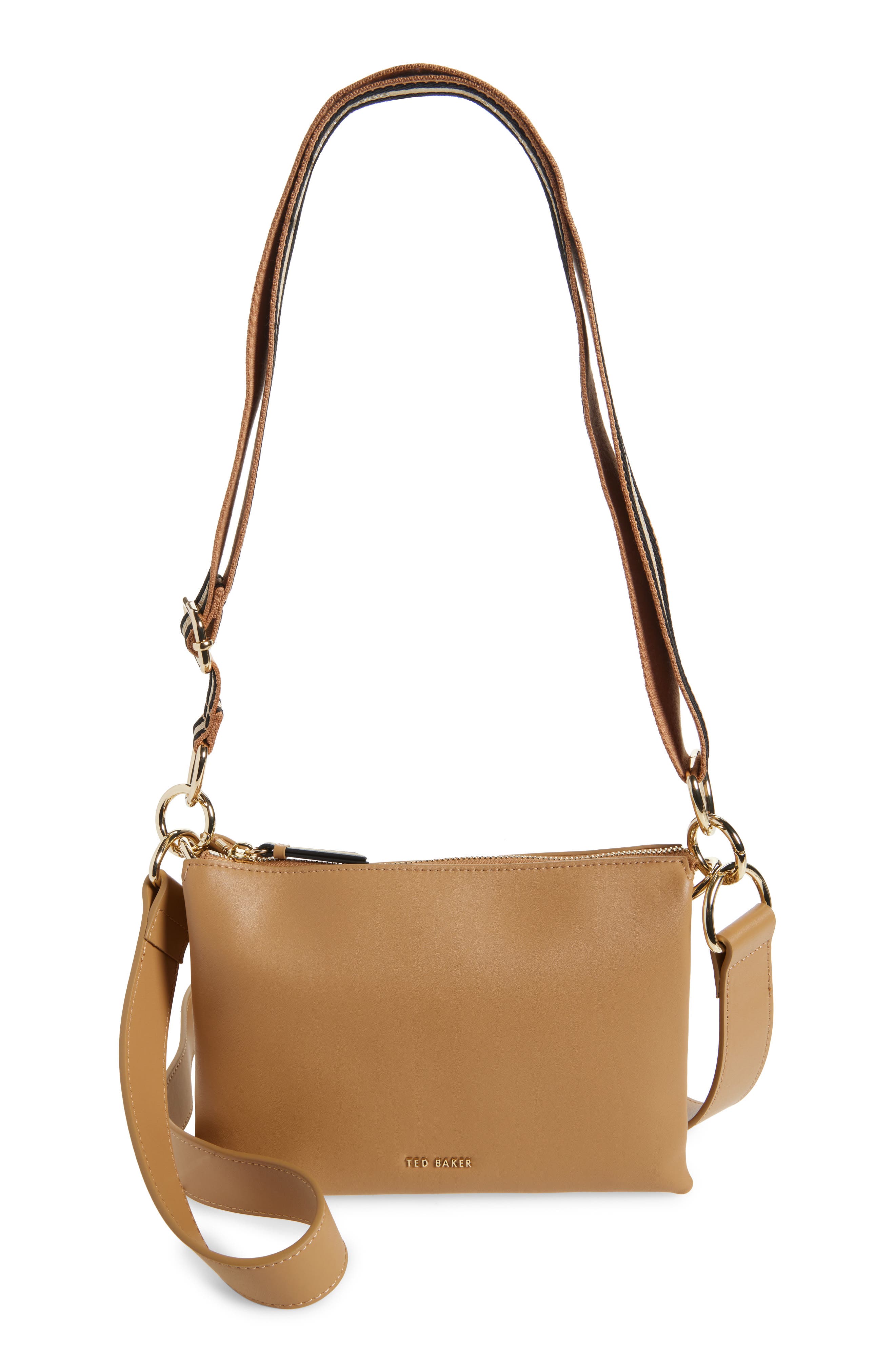 Ted Baker London Darceyy Logo Leather Crossbody Bag, Main, color, 