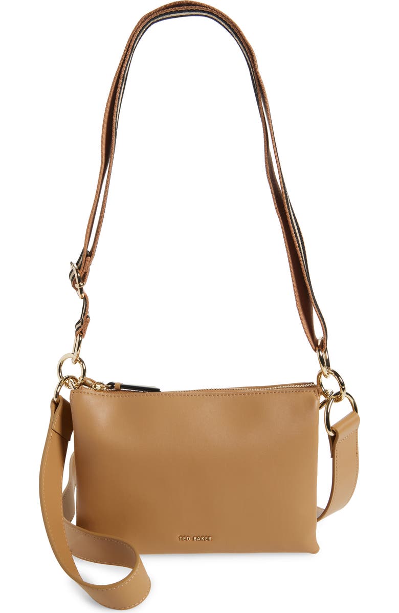 Ted Baker London Darceyy Logo Leather Crossbody Bag, Main, color,