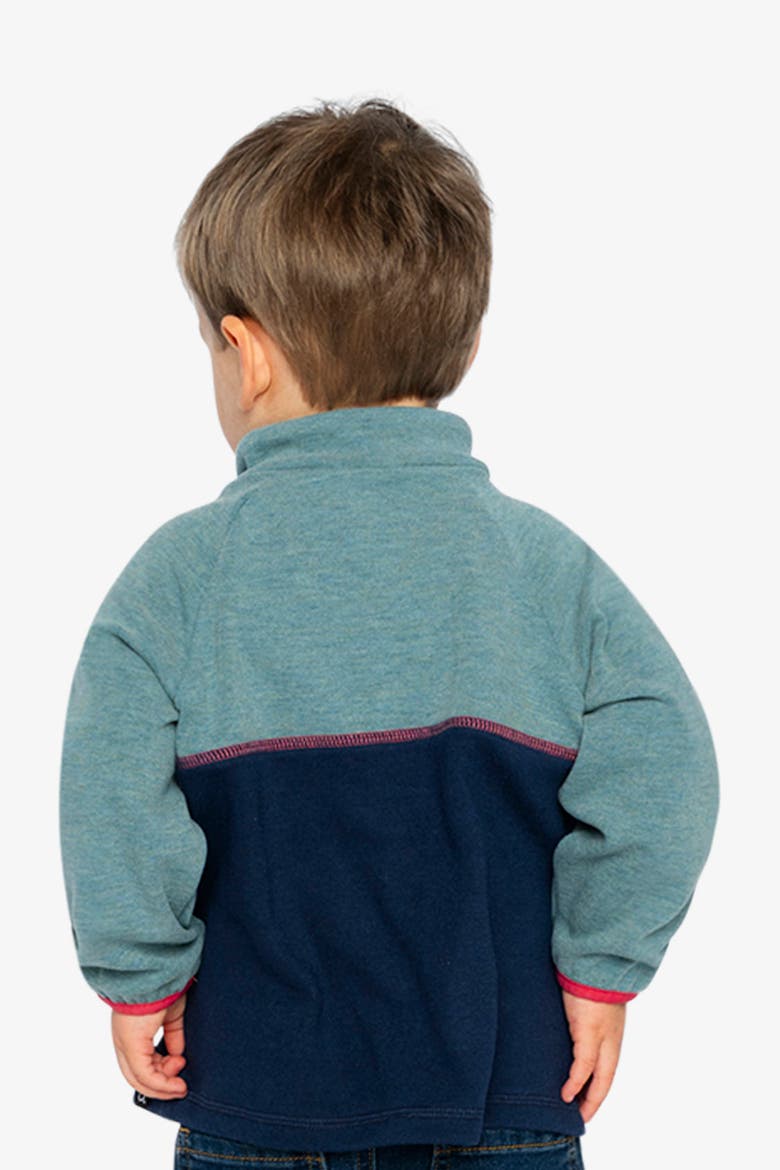 Quarter Zip Mock Neck Side Pocket Top, Alternate, color, Pale Turquoise