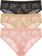 Natori Bliss Allure Lace 3-Pack Girl Briefs