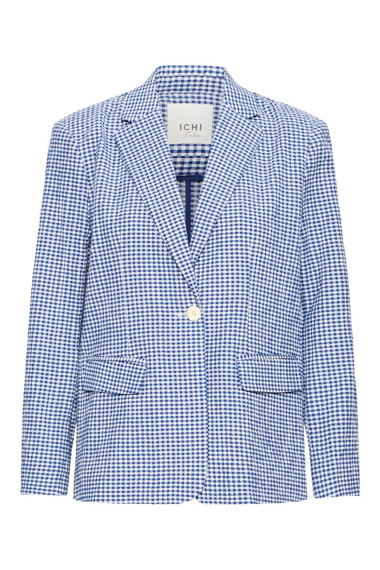 Check Print Blazer, Alternate, color, SODALITE BLUE/WHITECHECK