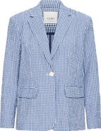 ICHI Check Print Blazer