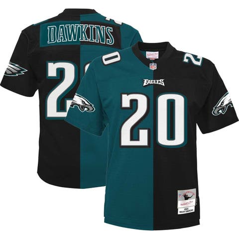 Men's Mitchell & Ness Brian Dawkins Midnight Green/Black Philadelphia Eagles 2004 Split Legacy Replica Jersey