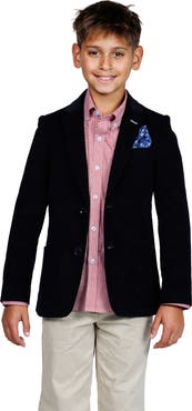 TailorByrd Kids' Solid Fine Wale Corduroy Sport Coat