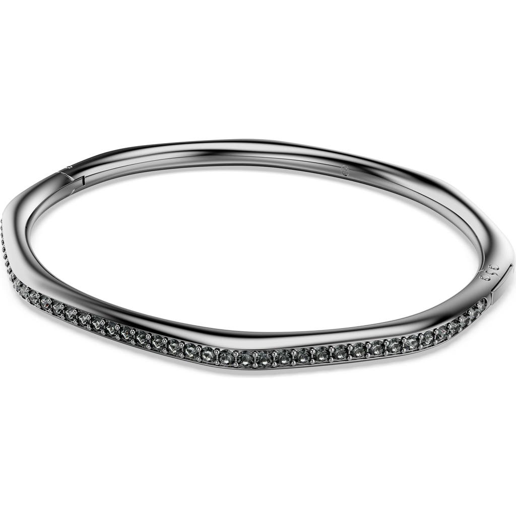 Swarovski Dextera Faceted Crystal-embellished Bangle In Gray