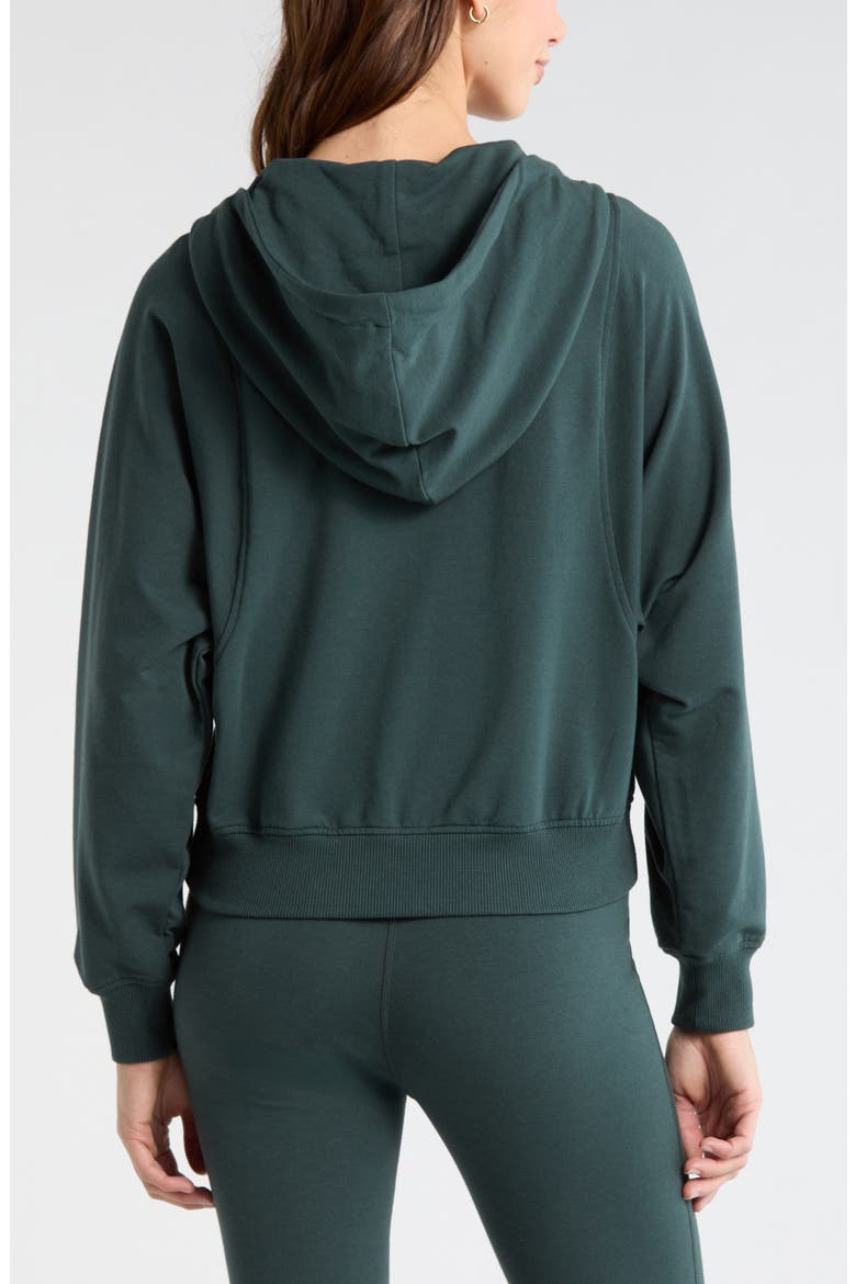 Weekend French Terry Full Zip Hoodie, Alternate, color, GREEN TIMBER