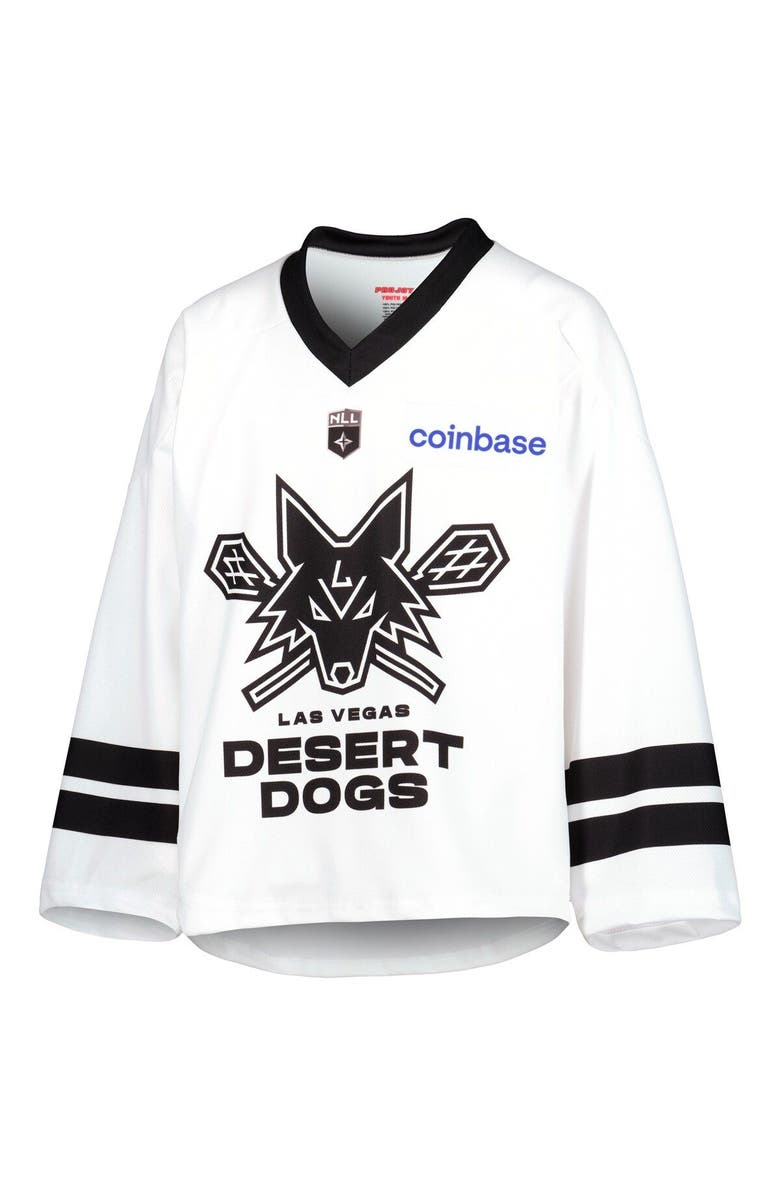 ADPRO Sports Youth White Las Vegas Desert Dogs Sublimated Replica Jersey, Alternate, color, White