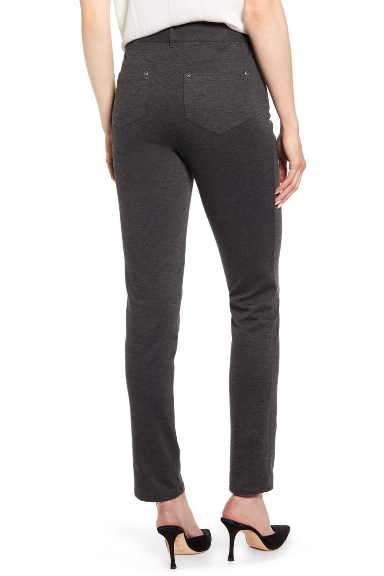 Skinny Ponte Pants, Alternate, color, DARK HEATHER GREY
