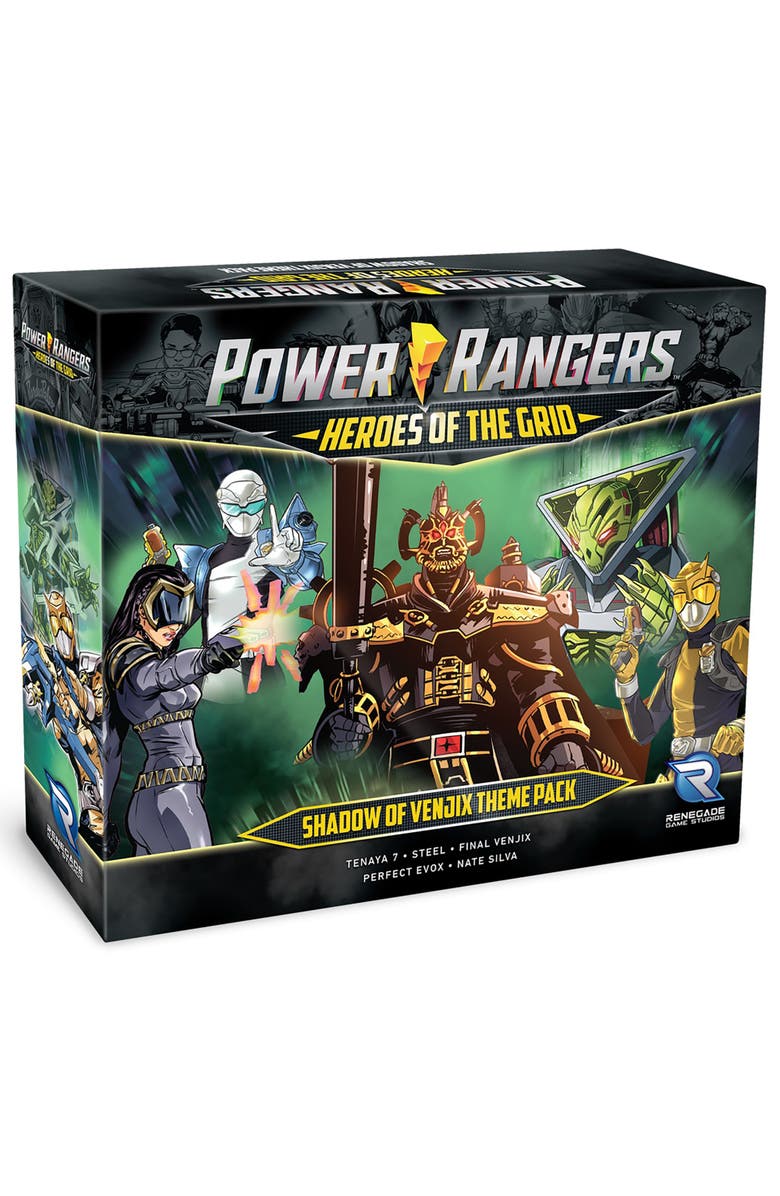 Renegade Game Studios Power Rangers Heroes of The Grid Shadow of Venjix Theme Pack Expansion RPG, Main, color, Multicolored