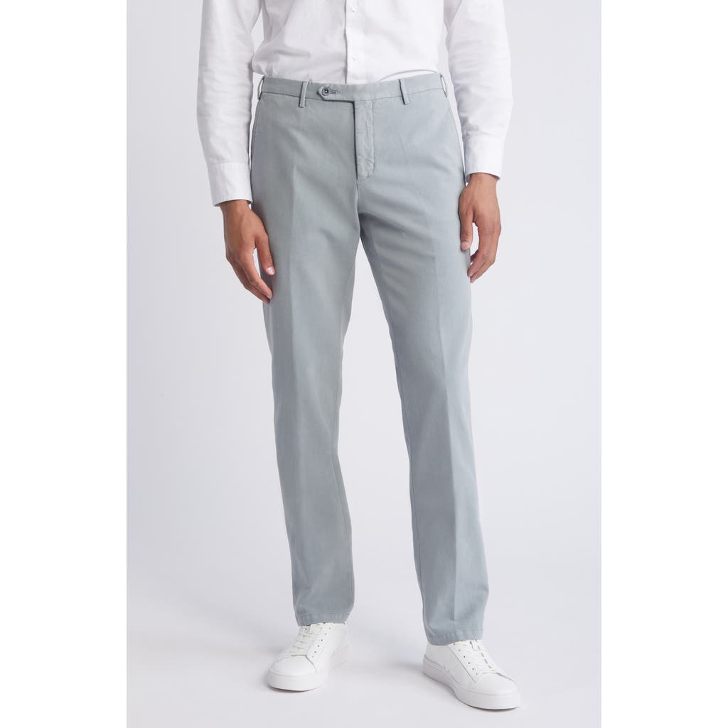 Zanella Stretch Lyocell & Cotton Casual Pants In Gray