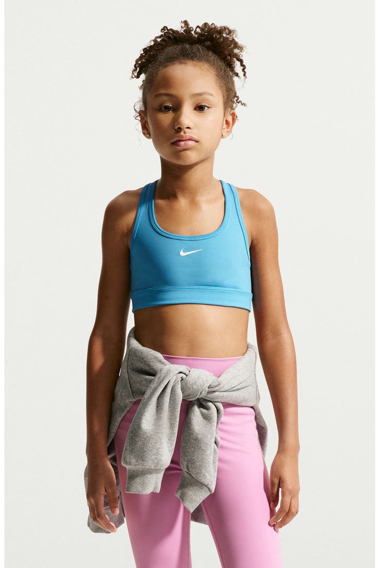 Kids' Dri-FIT Racerback Sports Bra, Main, color, UNIVERSITY BLUE