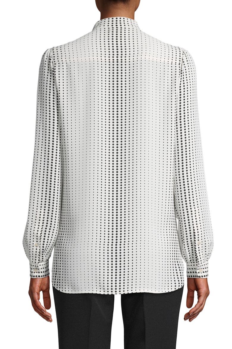 Florentine Dot Poet Blouse, Alternate, color, ANNE WHITE/ ANNE BLACK