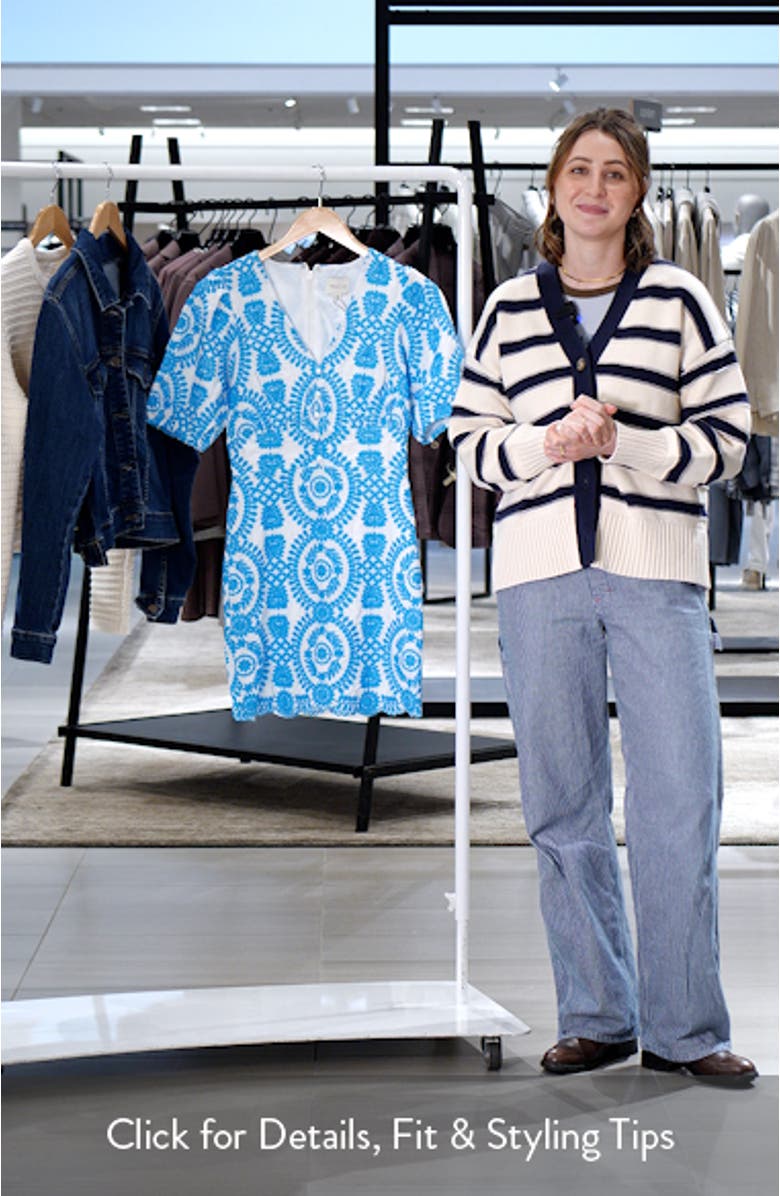 Rosemary Eyelet Embroidery Minidress, sales video thumbnail