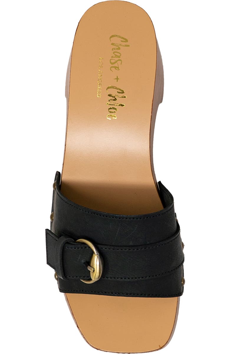CHASE AND CHLOE Soraya Buckle Platform Wedge Slide Sandal, Alternate, color,