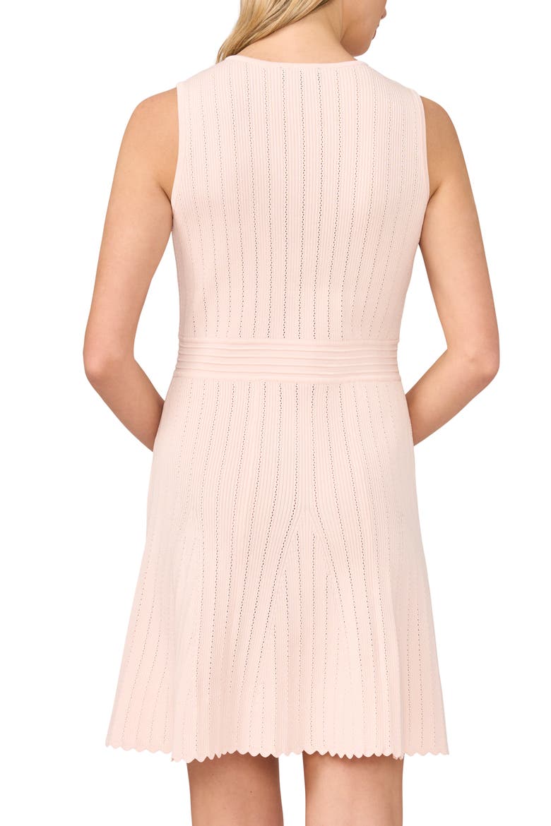 Evelyn Pointelle Sleeveless Minidress, Alternate, color, PALE PINK