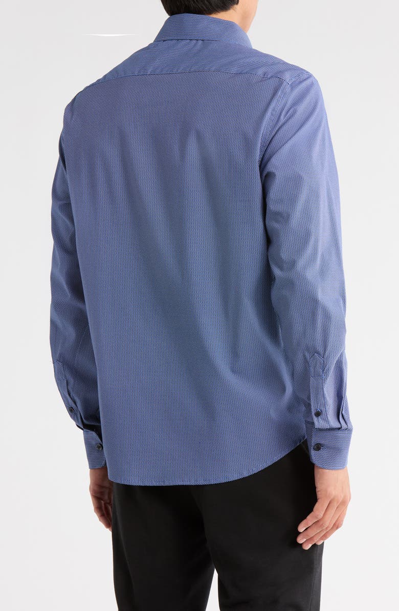 DENIM AND FLOWER Geometric Print Button-Up Shirt, Alternate, color, 