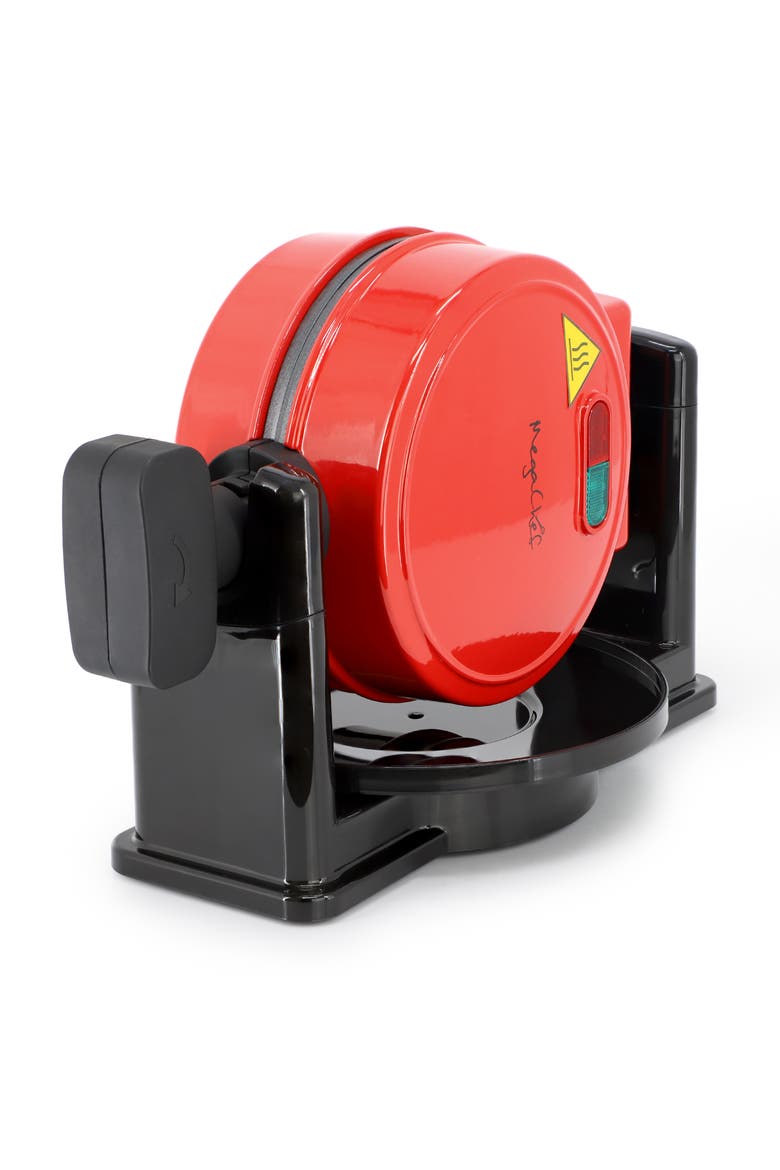 Electric Flip 5 Inch Belgian Waffle Make, Alternate, color, Red