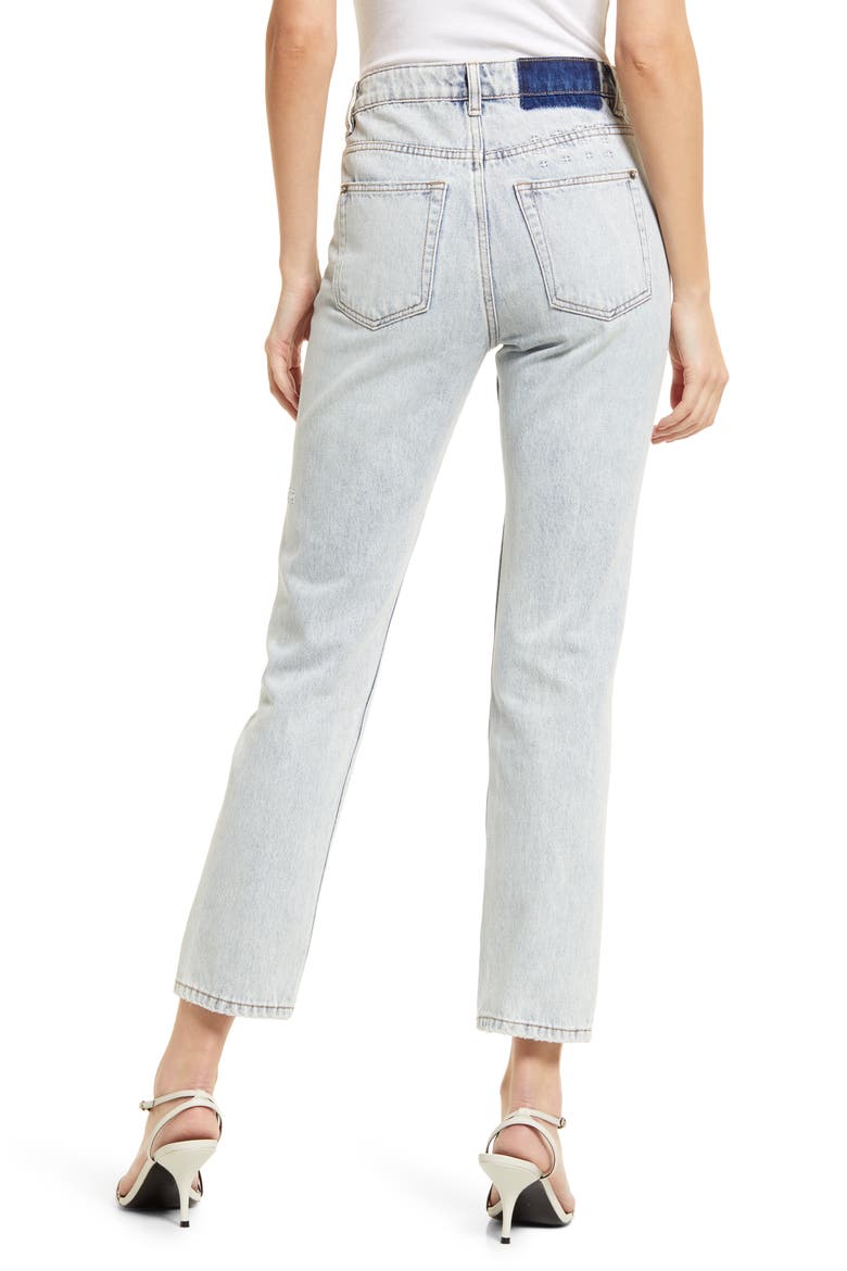 Nine O Muse Ripped Nonstretch Cigarette Jeans, Alternate, color, DENIM