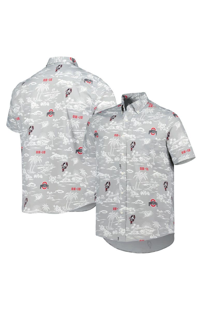 Reyn Spooner Men's Reyn Spooner Gray Ohio State Buckeyes Classic Button-Down Shirt, Main, color, 