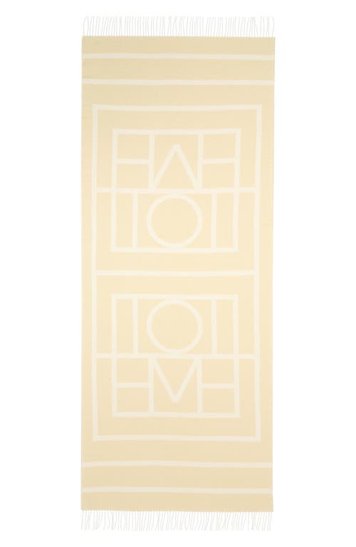 Totême Toteme Monogram Fringe Scarf In Ecru/straw