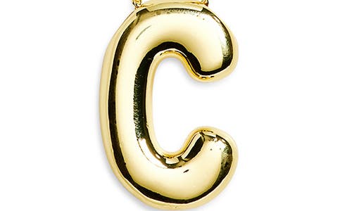 Leith 3d Initial Pendant Necklace In Gold