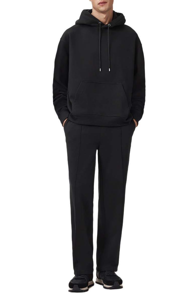 AllSaints Milo Cotton Hoodie, Alternate, color, Jet Black