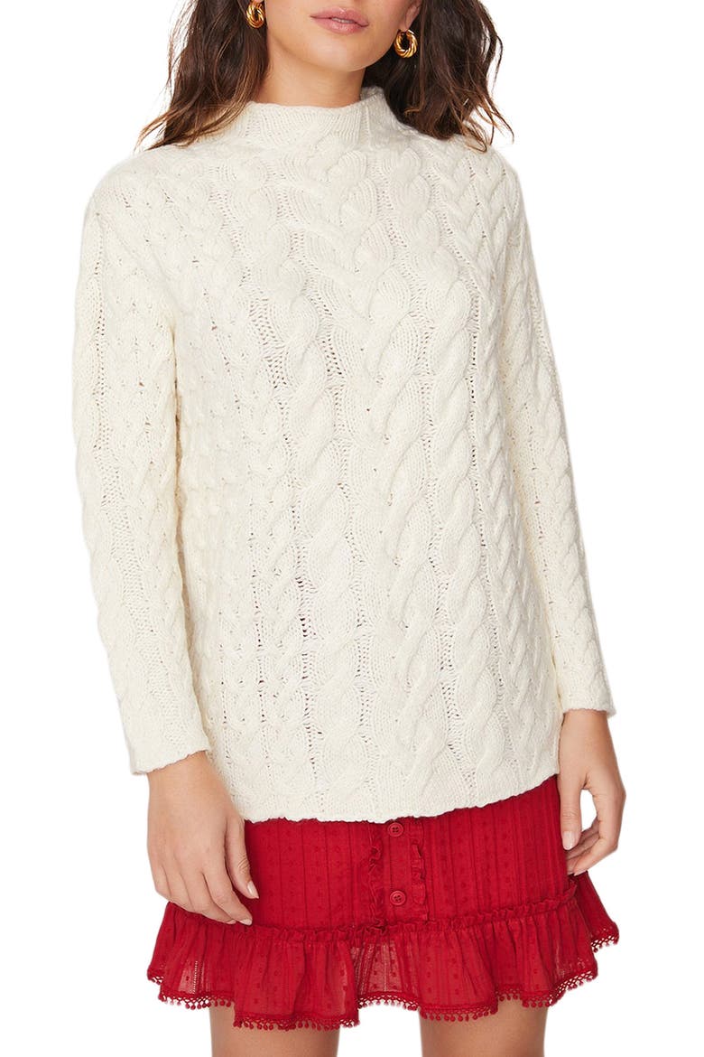 Funnel Neck Sweater, Main, color, IVORY
