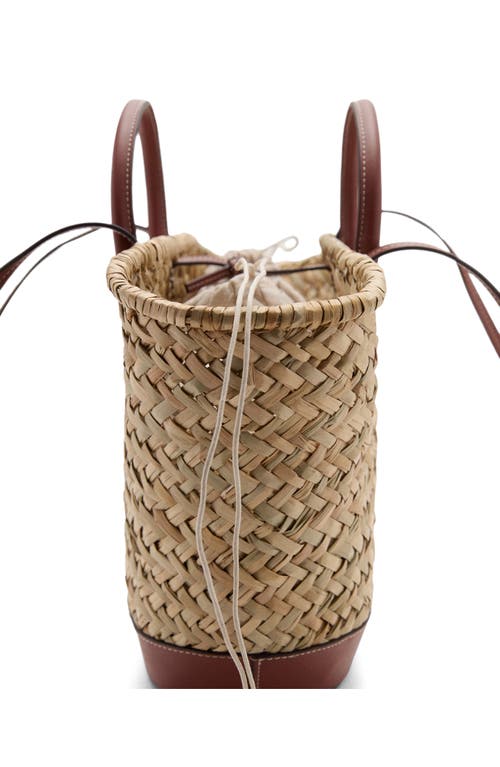 Mango Large Double Handle Natural Fiber Shoulder Bag