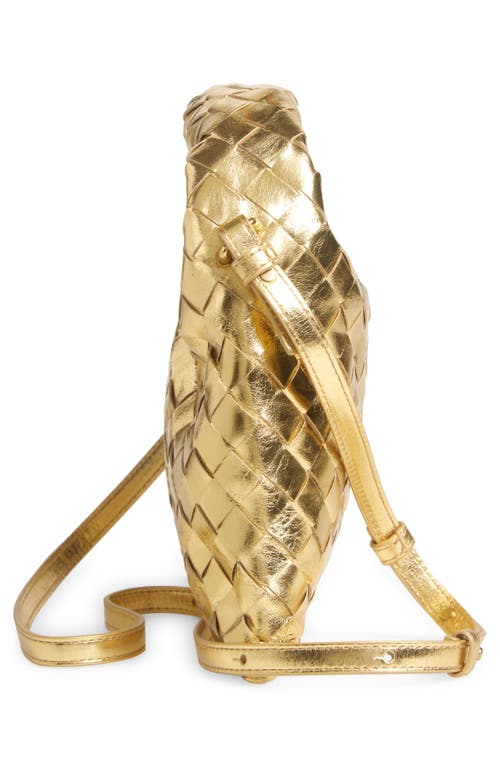 Bottega Veneta Mini Hop Handbag In 8922 Gold/muse Brass