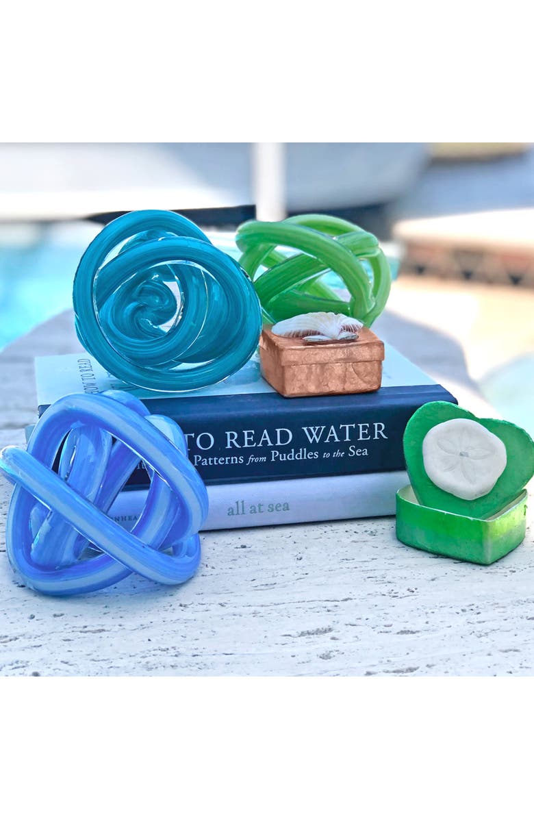 Beachcombers Glass Frosted Knot Dk Blue, Alternate, color, Blue