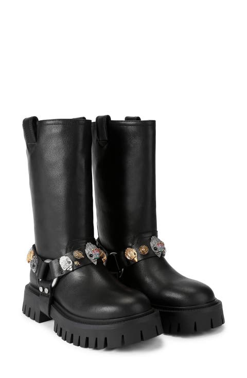 Eagles Harness Leather Biker Boot