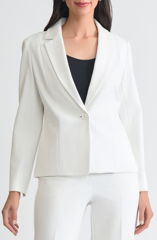 Kasper Waist Seam Blazer In White