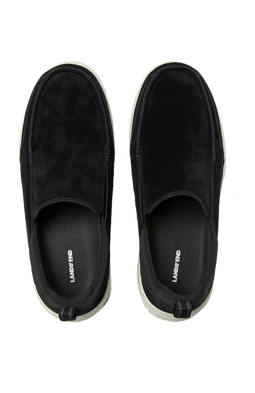 Lands' End Casual Slip On Loafers In Black/cream
