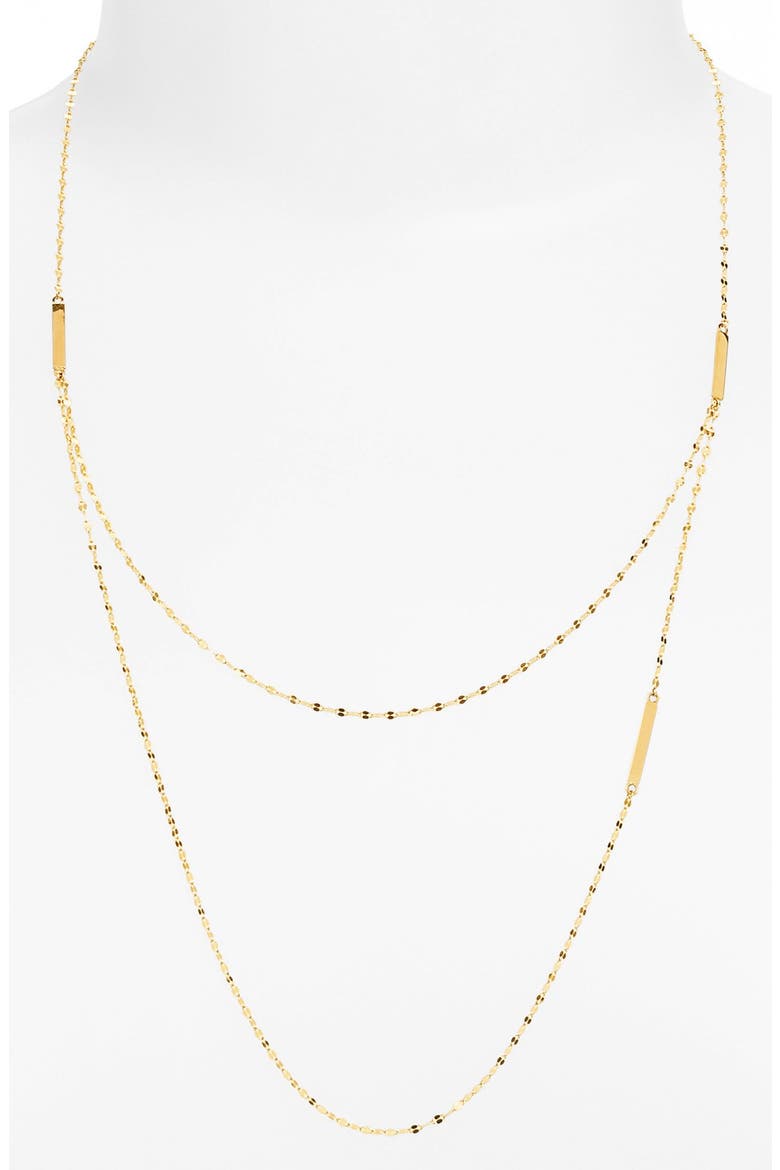 Jewelry Tri Bar Necklace, Alternate, color, YELLOW GOLD