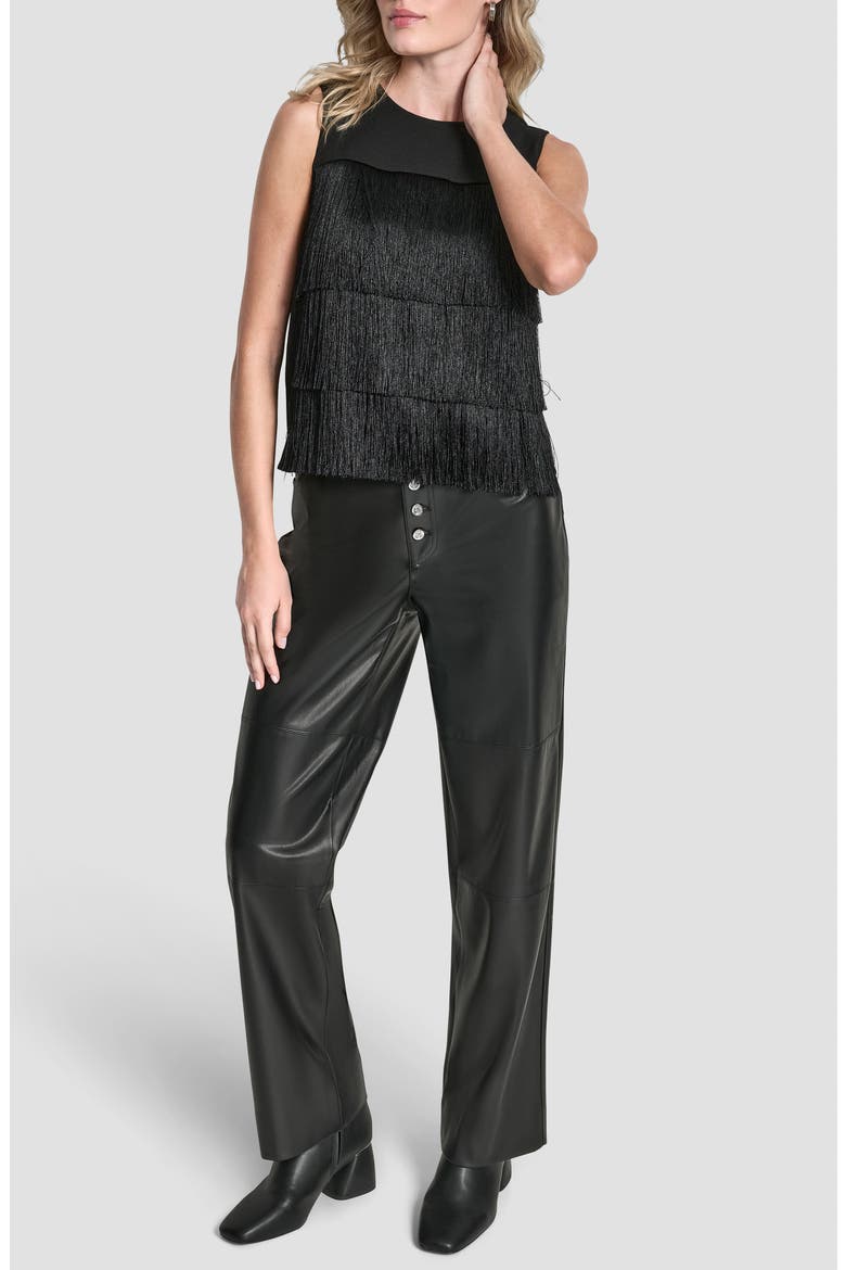 Tiered Fringe Top, Alternate, color, BLACK