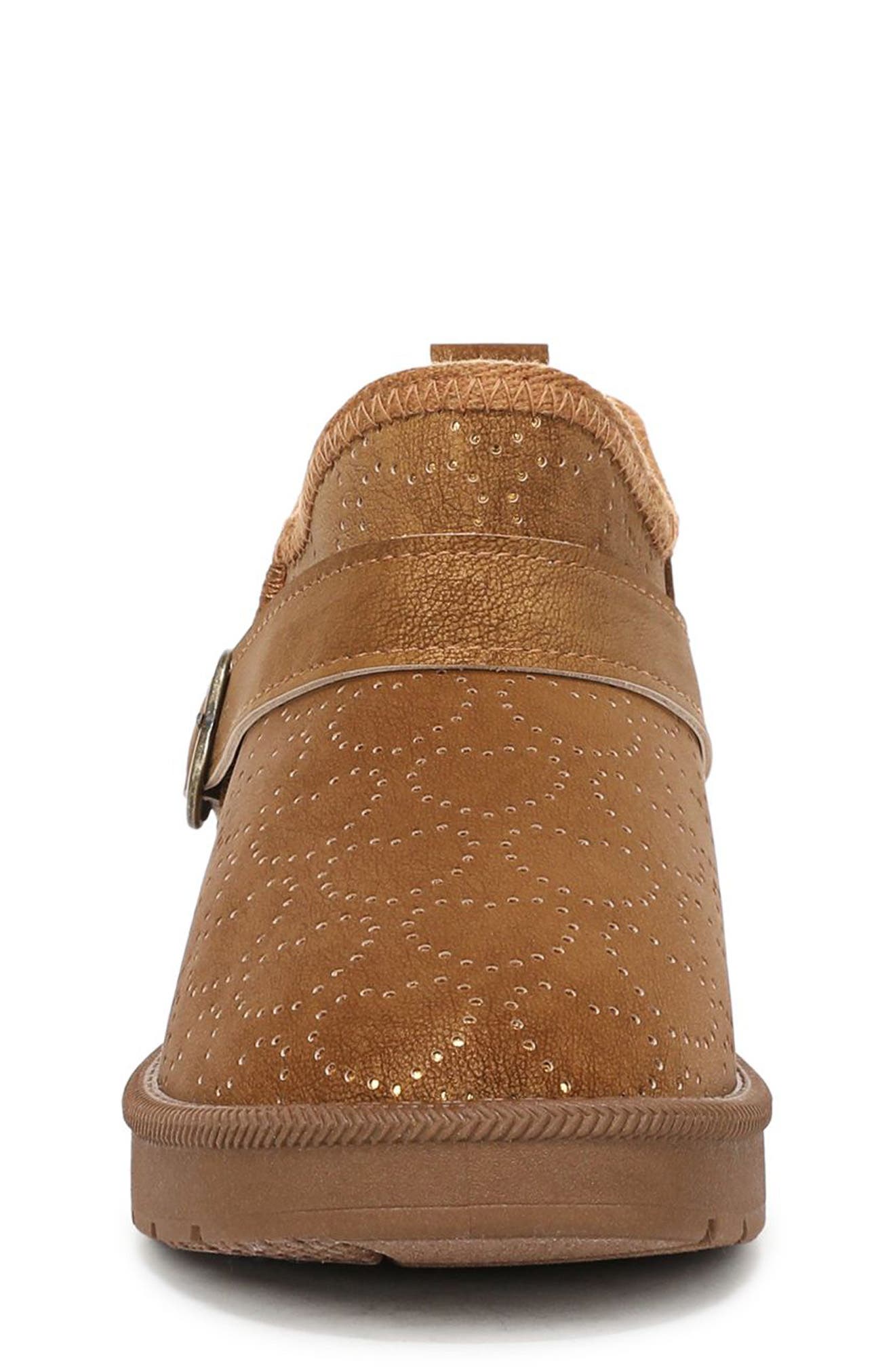 Kids' Perforated Heart Ankle Boot, Alternate, color, TAN FAUX LEATHER
